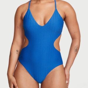 Victoria's Secret Cheeky Cutout One-Piece in Bright Blue